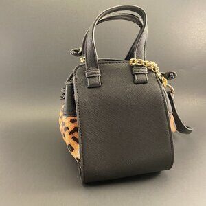 LEOPARD DRAWSTRING CONVERTIBLE SATCHEL